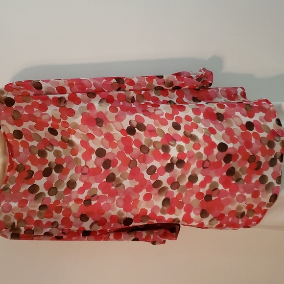 Zac & Rachel sheer blouse with a camisole.  2 pc. set. Size L. Like new conditio - Picture 3 of 6